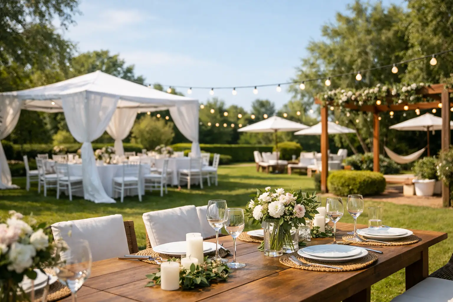 Cómo elegir un jardín para eventos de verano